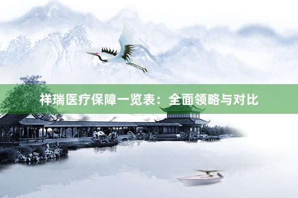 祥瑞医疗保障一览表：全面领略与对比